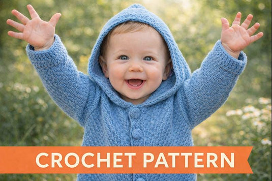 CROCHET PATTERN Hoodie Crochet Pattern Hoodie Crochet Cardigan Pattern 0-6months to child size 12, easy pattern