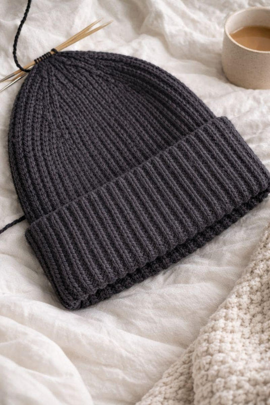 Ribbed Beanie Crochet Pattern (PDF file)
