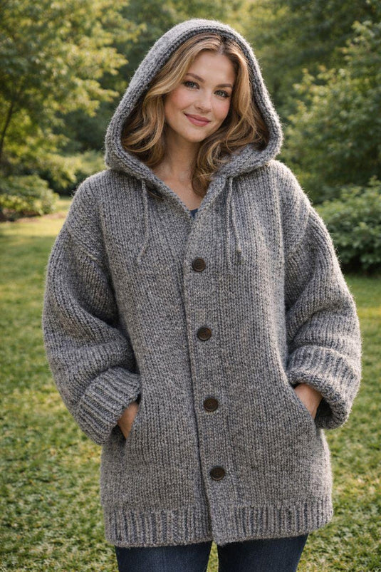 Chunky Hooded Cardigan Pattern (PDF file)