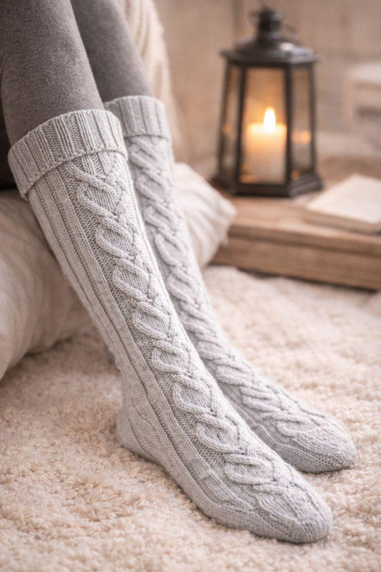 Cable Knit Socks Pattern (PDF file)
