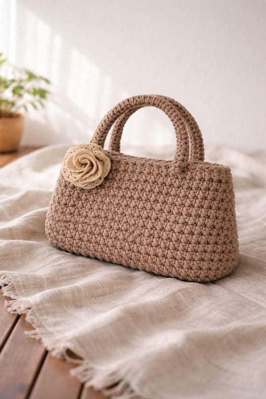 Posh Handbag Crochet Pattern PDF | Modern Zpagetti Bag | Easy Crochet Purse Pattern | DIY Handmade Bag