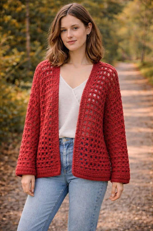 Peggy Cardigan Crochet PDF Pattern - English German French