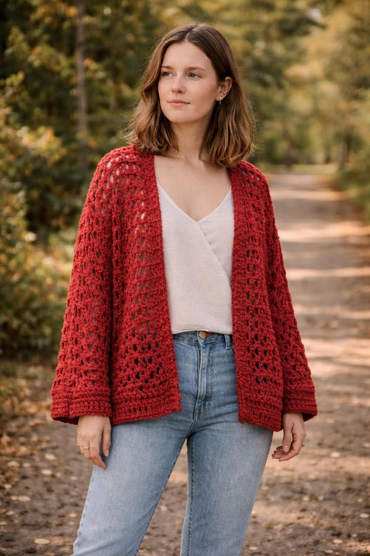 Peggy Cardigan Crochet PDF Pattern - English German French