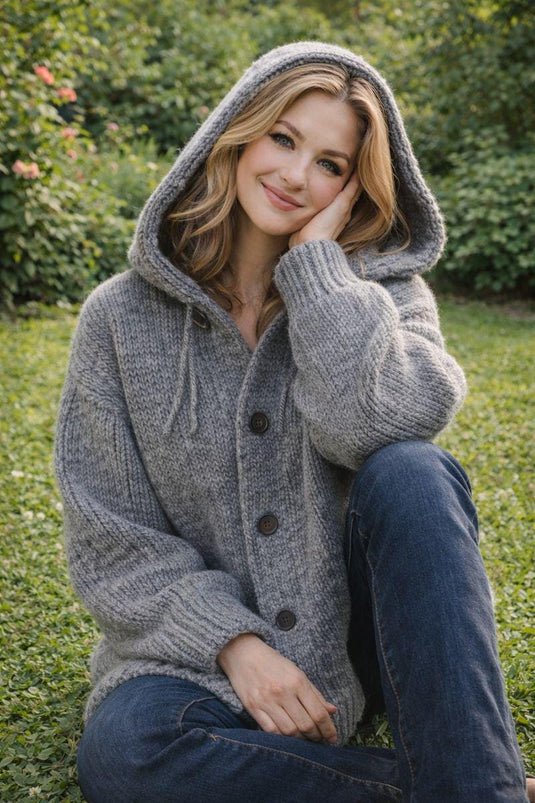 Chunky Hooded Cardigan Pattern (PDF file)