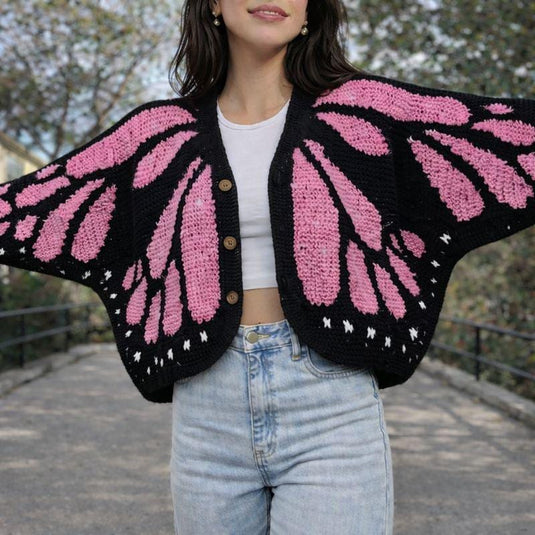 Monarch Butterfly Cardigan Crochet Pattern (PDF + Video Tutorial)