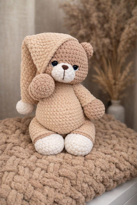 Teddy Bear Crochet Pattern, Amigurumi Plush Toy, PDF Pattern