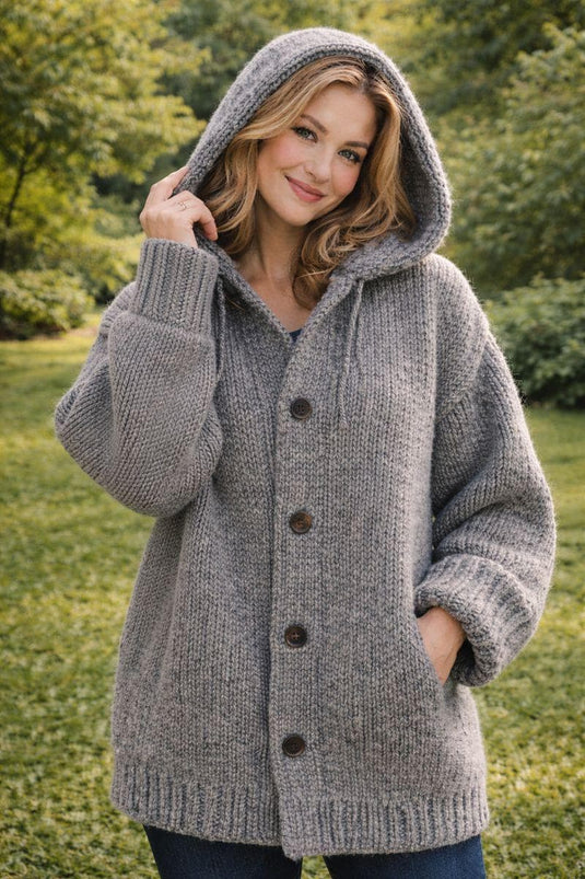 Chunky Hooded Cardigan Pattern (PDF file)