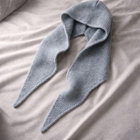 Sophie Hooded Scarf Knitting Pattern PDF Easy Garter Stitch Hooded Shawl Winter Accessory Instant Download