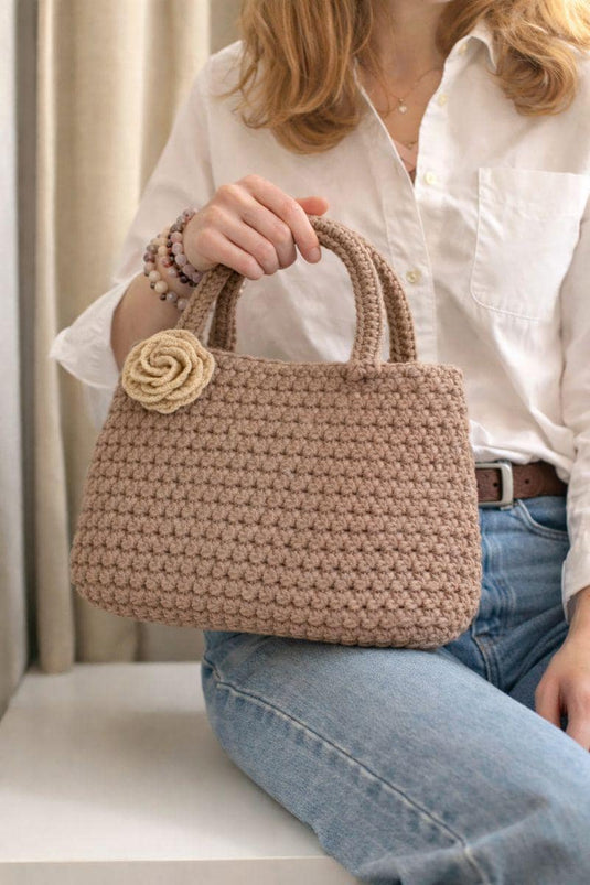 Posh Handbag Crochet Pattern PDF | Modern Zpagetti Bag | Easy Crochet Purse Pattern | DIY Handmade Bag